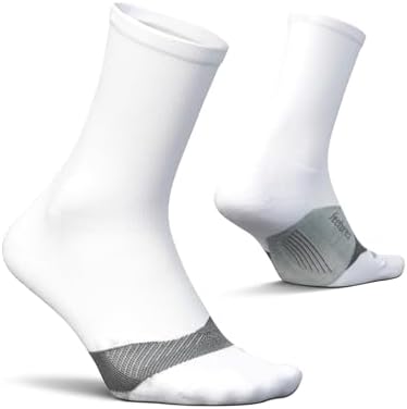 Feetures Elite Light Cushion Mini Crew Sock - Sport Sock with Targeted Compression - (1 Pair)