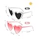 Herz Sonnenbrille, Bride to Be Herzbrille, 1 Paar Herz Sonnenbrille Perlen+6 Paar Herzbrille, Brillen JGA Accessoires Frauen, Bridesmaid Gift für Hochzeit Party
