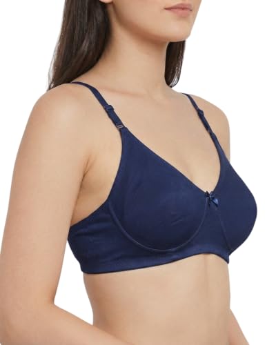 Image of Brida Monica Women's Wide Strap Bra - Soft Hosiery Cotton, Non-Padded, Wireless, Seamless Full Coverage T-Shirt Bra