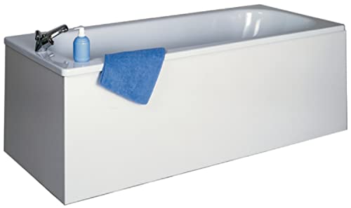 Retour de façade de baignoire largeur 67 16 mm hydrofuge mélaminé blanc. 4 chants minces. hauteur 535+vérins réglables -