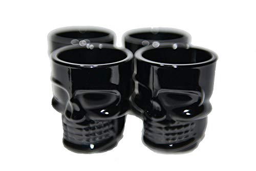 Shot de Vidro Caveira 42 Ml - Kit 04 Mini Copos