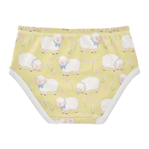 Girls' Underwear Cute Sheep Yellow Toddle Brief Panties 203012072