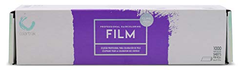 Colortrak Professional Cling-Free Freehand Hair Coloring Film, Perforated Every 6 Inches, Transparent, Retains Heat to Speed Processing, Perfect for Balayage/Freehand Painting, 12 Inches, 500 Ft Roll