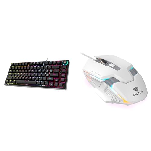 EvoFox Katana X2 TKL Mechanical Keyboard| Wired-Black Spectre USB Wired Mouse with Upto 3600 DPI Sensor (White)-image-16