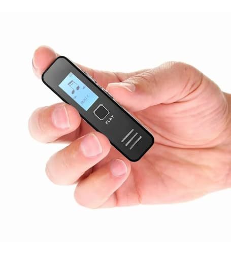 Ses Kayıt Cihazı, Dijital Ekranlı 32 GB — MP3 Çalar 350 saat Kayıt