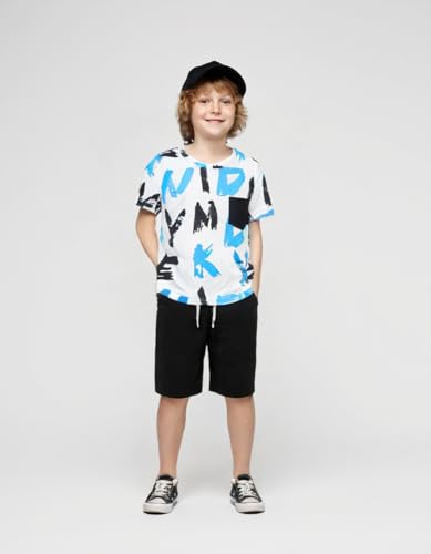 Image of Size 6-12 Years Boys Summer Fall Outfits Set 2PCS Short Sleeve T-Shirt & Shorts Sets Teen Fashion Clothing Sets