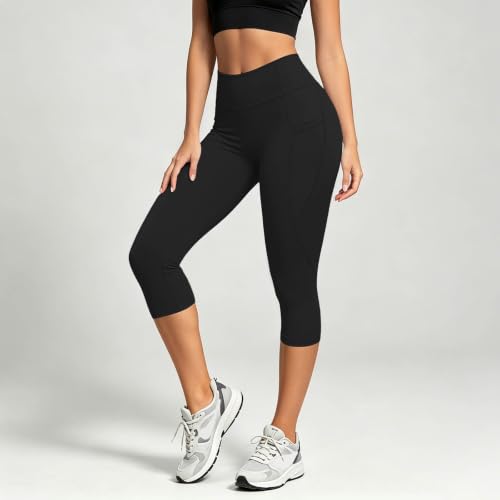 Legging Capri opaque taille haute pour éviter la transparence