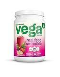 Vega Real Food Smoothie, Wildberry Bliss - Vegan Protein Powder, 20g Plant Based, No Blender Required, Gluten Free, Non GMO, Pea Protein for Women and Men, 1.30 lbs (Packaging May Vary)