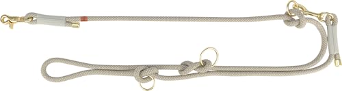Trixie V-Leine Soft Rope, M-L, 2 m/10 mm, hellgrau - verstellbare Hundeleine für mittelgroße & große Hunde aus gewebtem Tau, 3-Fach längenverstellbar - 1984119