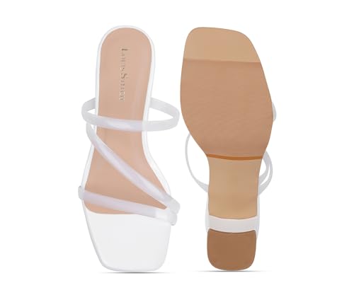 Image of LOUIS STITCH Trendy Strap Design Block Heel Sandals for Women - High Heel Sandals
