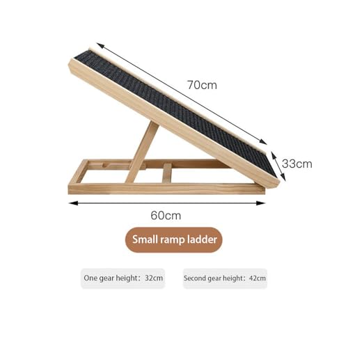 Dog Ramp for Bed, Adjustable Folding Portable Pet Ramp with Non Slip Surface & Adjustable Heights for Small Dog, Pet Ladder for Car Bed Sofa - Image 3