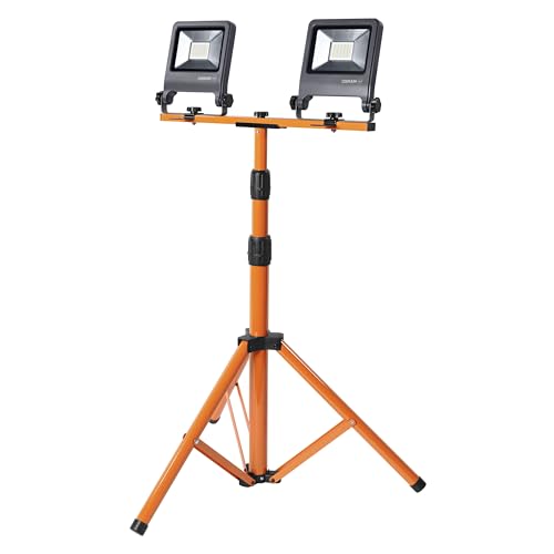 Osram LED Arbeitsleuchte Tripod 2x30W 840, 4000K kaltweiß, 5400 lm, IP65, höhenverstellbar 1,8m, 360°