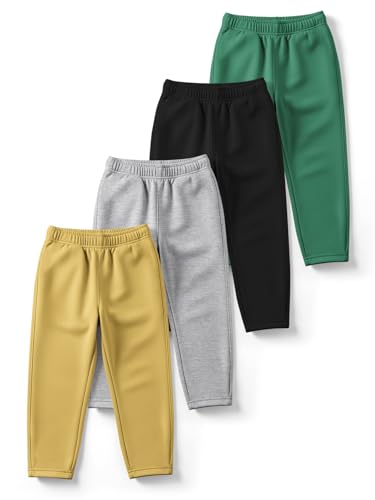 Image of HELLCAT Trendy Solid Cotton Blend Regular Fit Track Pant for Boys - Pack of 4