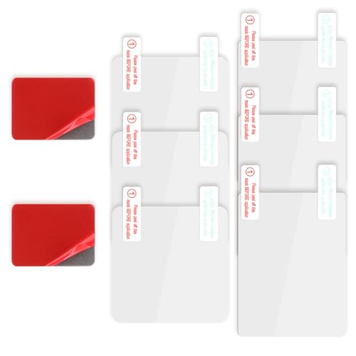 Image of 8Pcs Sticker Shield for Windshields, Clear Electrostatic Stickers Double-Sided Adhesive Pad Static Cling Window Film for Dash Cam Mounting
