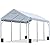 ADVANCE OUTDOOR 12x20 ft Canopy Garage Heavy Duty Carports Car Boat Shelter Party Tent, Adjustable Peak Height from 9.5ft to 11ft, White
