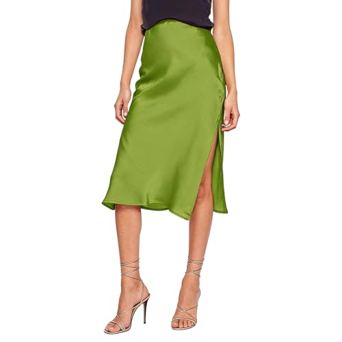 Jupe pour femme en satin résistant qui ne froisse pas en soirée