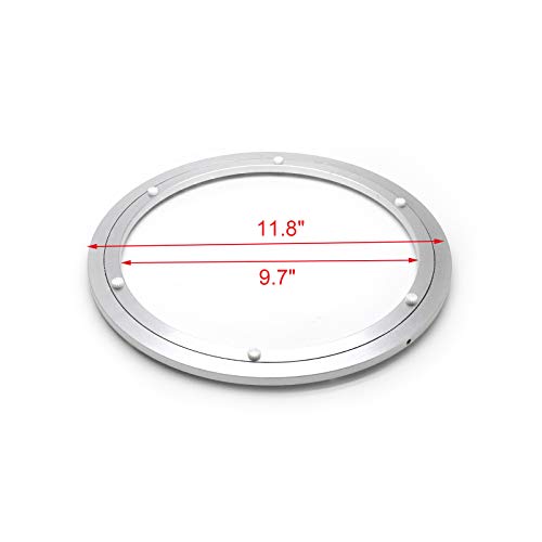 Image of Geesatis Lazy Susan Accessories 11.8 inch / 300 mm Lazy Susan Rotating Turntable Bearing Round Smooth Swivel Plate Heavy Loads for Kitchen Dining Table, 1 Pcs, Silver