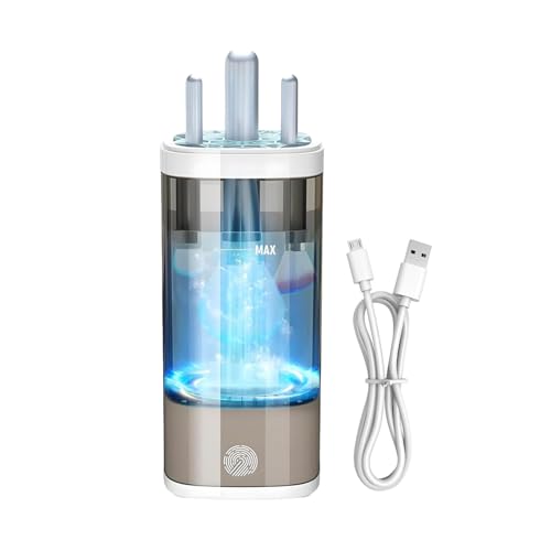 Maquina Limpiadora de Brochas de Maquillaje, Limpiador Eléctrico de Brochas de Maquillaje, Limpiador de pinceles de Maquillaje Automatico, USB Máquina Limpiadora Eléctrica Brochas Maquillaje (Gris)