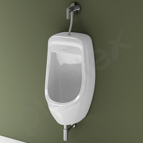 Image of Plantex Ceramic Premium Wall Mount Large Urinal Pot for Men /Male /Boy /Gents Toilet for Bathroom /Commode for Toilet- (White, Loki)