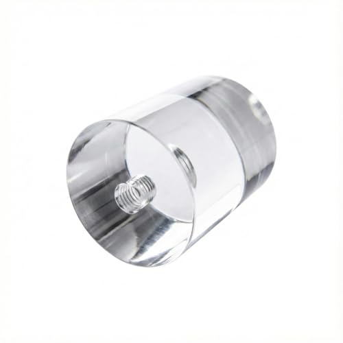 Image of Royal Designs, Inc. F-5035L-2 Clear Lucite Lamp Finial, 1.25 x 1.5 inch, Short Cylinder, 2-Pack