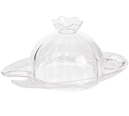 HEC Crystal Acrylic 2-in-1 Dessert Plate 26 x 12 cm Clear