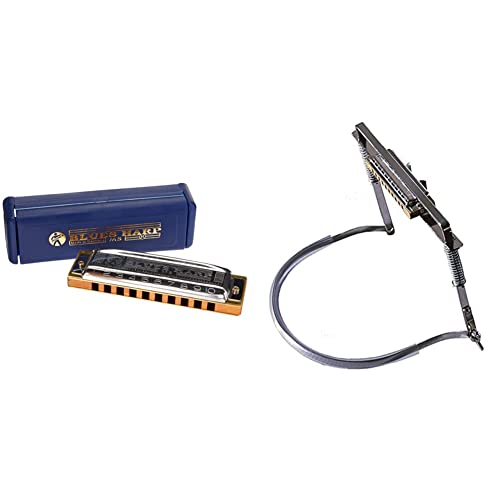 Hohner Harmonica Blues Harp en do majeur & Porte Harmonica de luxe - Les Beatles, Paul McCartney, John Lennon, RIngo Starr, George Harrison Hohner Harmonica Blues Harp en do majeur & Porte Harmonica de luxe