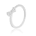 ORROUS & CO Legacy Collection Women's 18K White Gold Plated Cubic Zirconia Bow Ring, 9