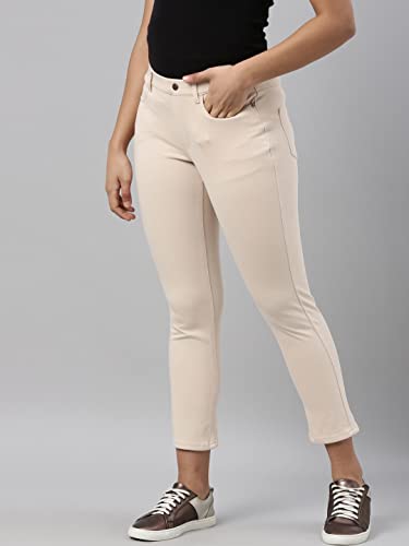 Image of GO COLORS Soft Cotton Blend Printed Jeggings Ankle Length for Women| Breathable, Mid Rise