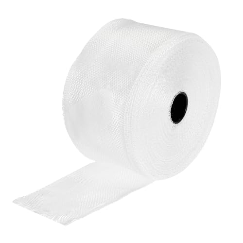 Image of MECCANIXITY 1pcs Fiberglass Cloth Tape 30m(33 Yard) x50mmx0.15mm C Glass Fiber Fiberglass Mesh Glass Fiber Mesh Woven Fiberglass Fabrics Insulation Tape for Reinforcement Repair
