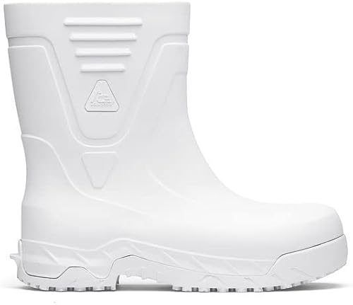 Shoes for Crews Bullfrog Pro II, Men's, Women's, Unisex Soft Toe (ST) Work Boots, Slip Resistant, Water Resistant, White, Men's 9 Women's 10.5
