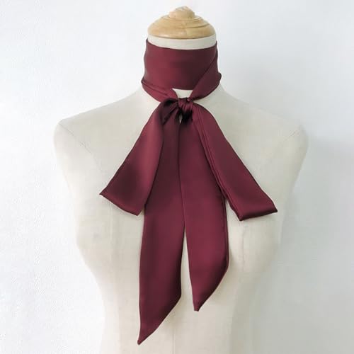 Satin Belt Long Red Neckerchief Skinny Scarf Necktie Satin Ribbon Belt Bag Handle Scarf Choker Neck Handbag Scarf Tie Sash Belt Wedding3
