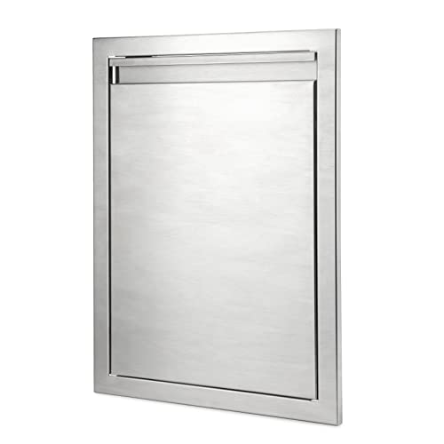 🛒 Crazy Deals Stanbroil BBQ Access Door 20W x 27H Inch - Stainless Steel Single Wall Construction Vertical Door with Recessed Handle, Flush Mount Outdoor Kitchen Doors for BBQ Island, Grill Station, Outside Cabinet