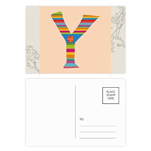 Cartes postales alphabet Y rigides pour envoyer un merci soigné sans enveloppe lot de 20