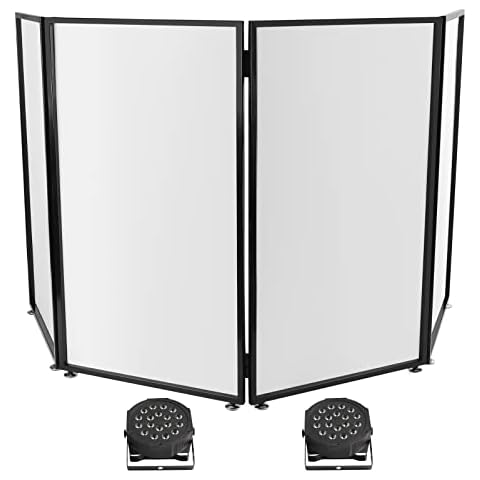 LIAPDG 110-240V DJ Facade, 18w Portable DJ Event Facade Booth Setup Accessories Equipment of 3 Channels for Birthday Party Supplies, Family Parties with Stage Par Lights & Carry Bag Cover