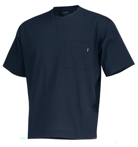 ATION(�G�[�V��-��)��ƕ� �ėp T�V���c �z������ �X�g���b�` �ʋC AIR FEEL TECH �����N���[ 8758 �l�C�r�[ L