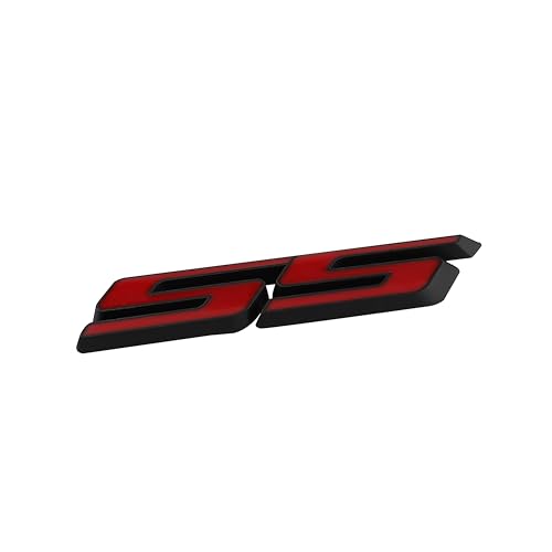 Image of 1PC SS Emblem 3D Metal Car Sticker Decoration Car Side Rear Badge for Cars Trucks SUV Luggage Computers (Red Black)