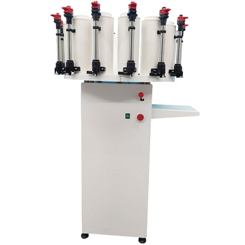 HQHAOTWU Manual Paint Colorant Dispenser 14 Tanks Base Color Mixing Cans 2.3L Volume Double-Pump Auto Rotation Paint Color Mixing Machine for Water Or Oil Colorant 110V DIY Projects