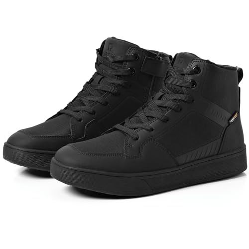 RIDEIRON Scarpe Moto Uomo Stivali Moto Adatti a Tutte Le Stagioni, Impermeabili...