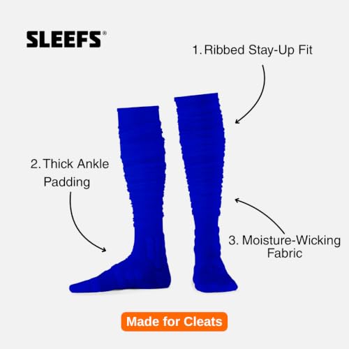 Image of SLEEFS Padded Football Socks for Anti-Blister and Cleat-Ready Fit