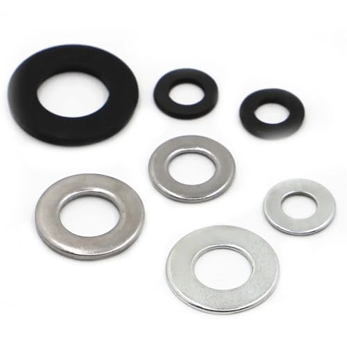 Mdingbao-V[bV[ M2 M2.5 M3-M24 304 Stainless Steel Black White Zinc-plated Flat Washer Plain Washer Flat Gasket RingsC Ƒϋv
