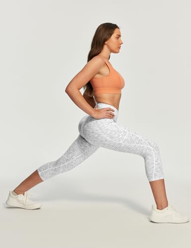 Image of Heathyoga Capri Leggings for Women High Waisted Capri Leggings with Pockets for Women Tummy Control Yoga Pants Women