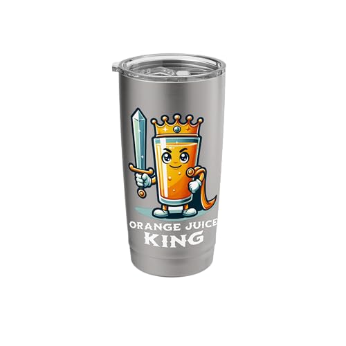 The Orange Juice King Funny Quote Fresh Orange Juice Stainless Steel Insulated Tumbler