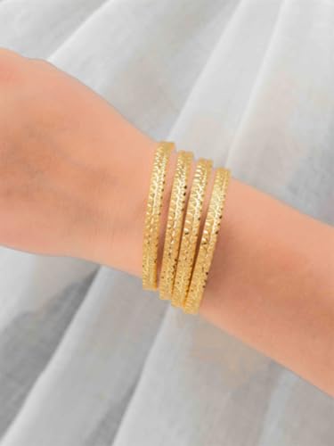 Image of Zeraki Jewels Women's Traditional Gold Plated Bangles Set | Elegant Designer Kada Bangles | Classic Ethnic Jewellery for Women & Girls | Perfect for Wedding, Festive & Daily Wear