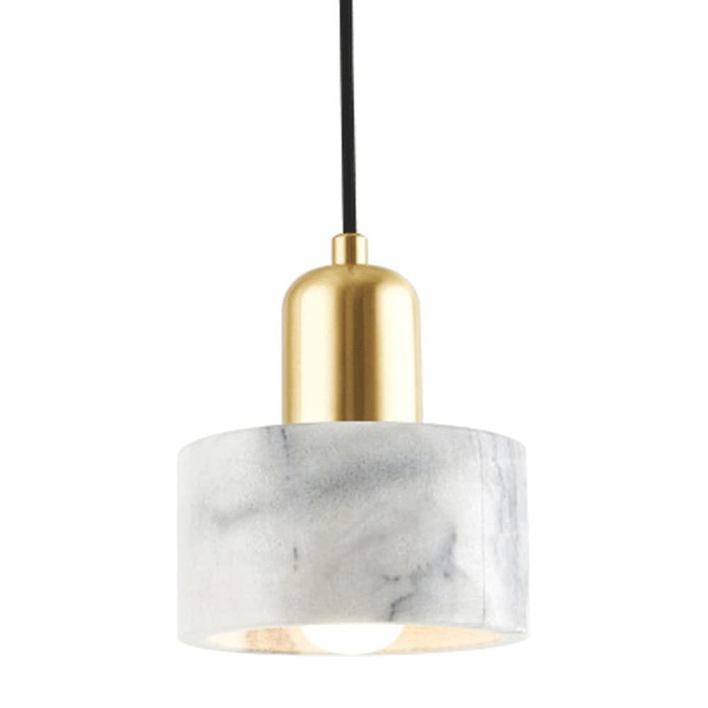 Suspension en marbre blanc avec ampoule LED E27 pour l'éclairage de salle à manger