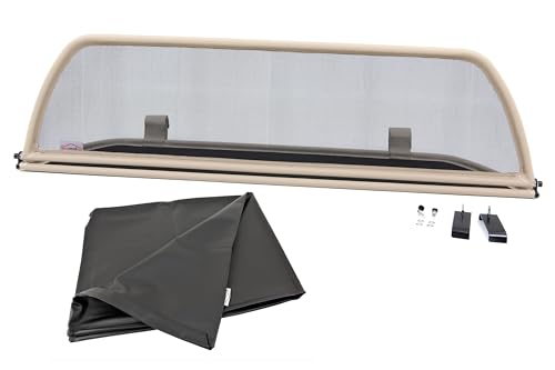 Déflecteur de vent haut de gamme beige avec sac pour cabriolet SL R129