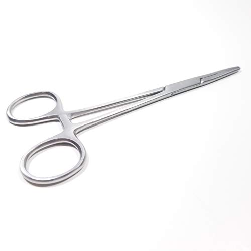 MedBlades Kelly Forceps/Clamps STR and CVD Medical Veterinary, Nurse, Dissection, Hemostats, Locking Forceps, Dog Pulling Hair, Fishing, Satin Finish, 5.5\"