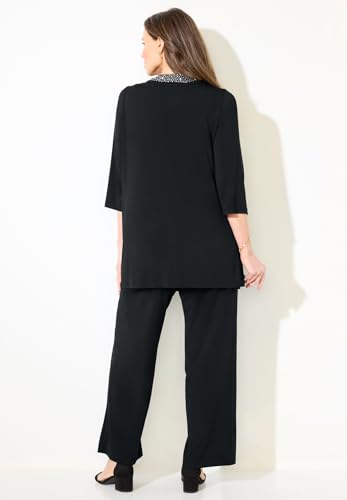 Catherines Women's Plus Size Beaded 3-Piece Cardigan Pant Set2