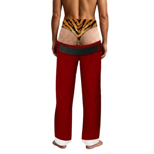 Christmas Funny Pajama Pants for Men Hairy Butt Print Novelty Loungewear - image 5
