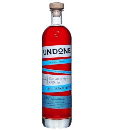 UNDONE Italian Bitter Aperitif - Not Orange Bitter · 700ml · Alkoholfreier Aperitif mit authentischem Geschmack · Natürliche Inhaltsstoffe ·