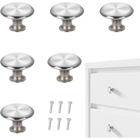 Nuqin 6PCS Stainless Steel Cabinet Knobs Cover